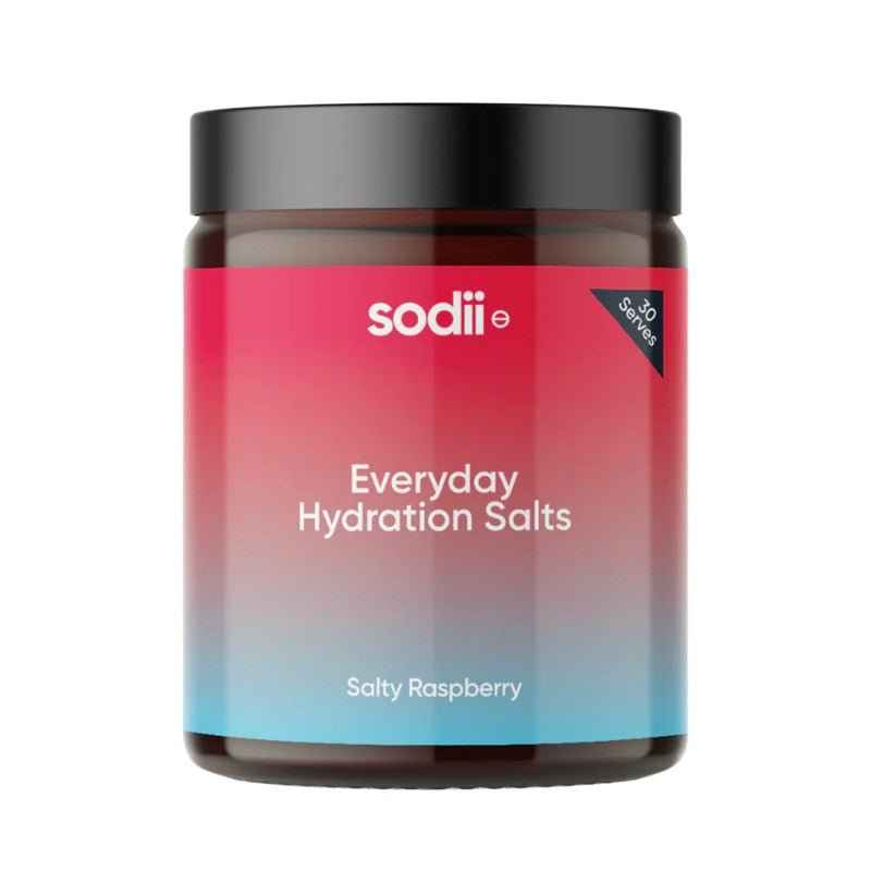 Sodii Salty Raspberry Hydration Salts — 30 Sachets of Clean Electrolyte Support