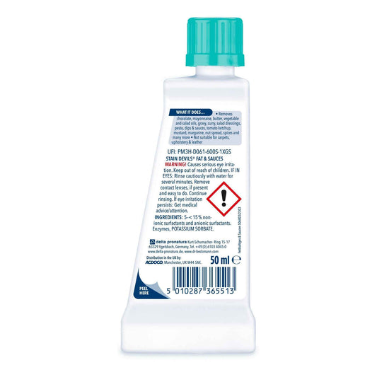 Dr. Beckmann Stain Devils Fat & Sauces 50 ml Food & Grease Stain Remover