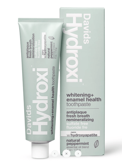 Davids Hydroxi Whitening + Enamel Health Nano Hydroxyapatite Toothpaste - Natural Peppermint