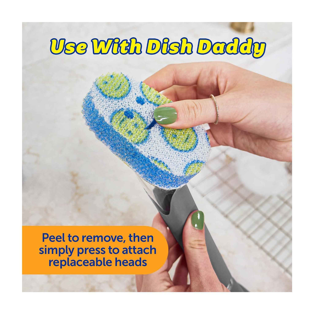 Dishwand Scourer Heads Refill – FlexTexture ArmorTec Pack of 2 – Scrub Daddy