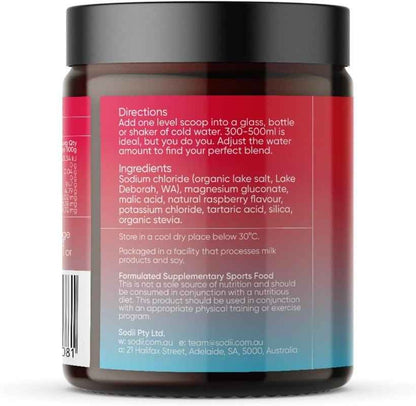 Sodii Salty Raspberry Hydration Salts — 30 Sachets of Clean Electrolyte Support