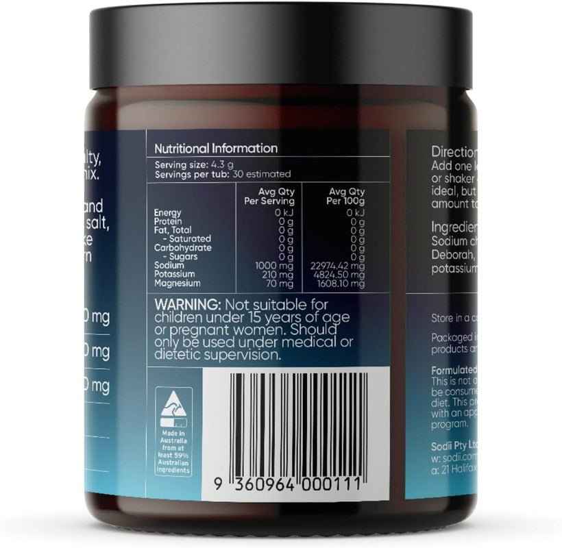 Unflavoured Hydration Salts – 1000mg Sodium, Zero Sugar | HASTA Tested