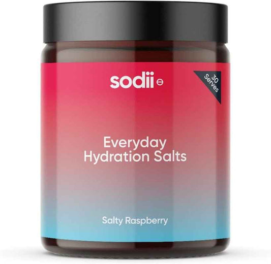 Sodii Salty Raspberry Hydration Salts — 30 Sachets of Clean Electrolyte Support