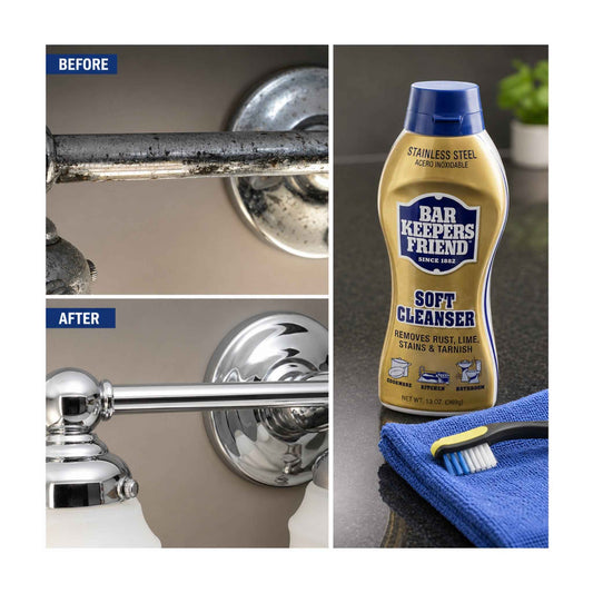 Stainless Steel Cleaner – Soft Cream Formula 737g – Bar Keepers Friend Pack of 2