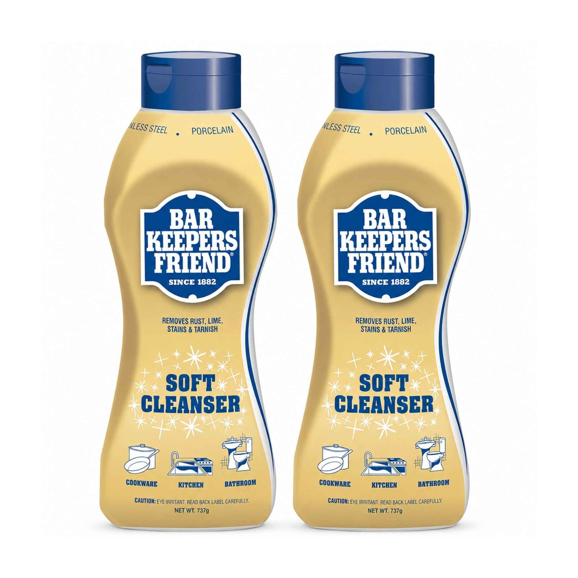 Stainless Steel Cleaner – Soft Cream Formula 737g – Bar Keepers Friend Pack of 2