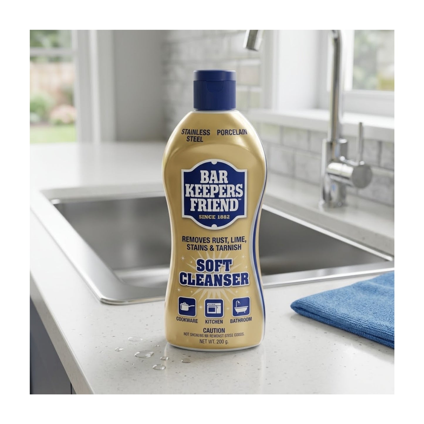 Stainless Steel Cleaner – Soft Cream Formula 737g – Bar Keepers Friend Pack of 2
