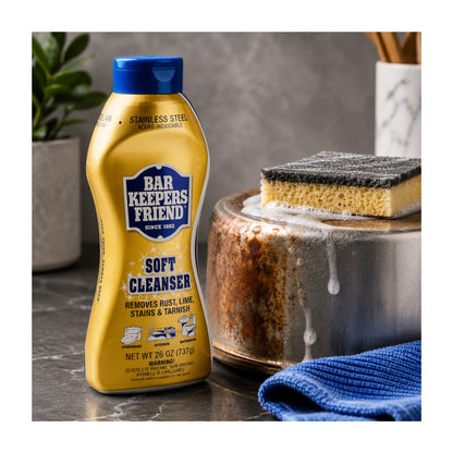 Stainless Steel Cleaner – Soft Cream Formula 737g – Bar Keepers Friend Pack of 2