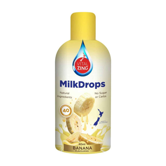 Vital Zing Banana Milk Drops Natural Banana Flavouring Zero Sugar 40ml