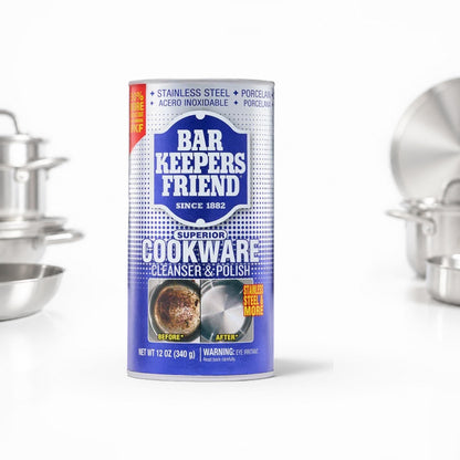 Bar Keepers Friend Cookware Cleanser & Polish 340g with stainless steel cookware