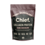Chief Collagen Protein Dark Chocolate 450g pouch on a clean white background