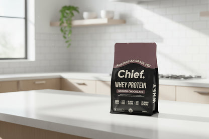 Grass-Fed Chocolate Whey Protein Powder 900g 30 Serves | Chief Nutrition