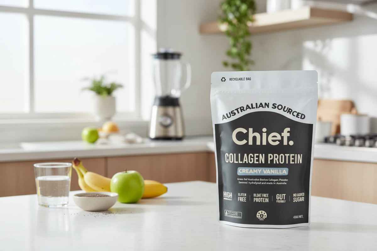 Grass-Fed Collagen Protein Powder Creamy Vanilla for Glowing Skin and Strong Joints