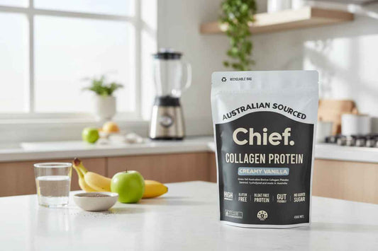 Grass-Fed Collagen Protein Powder Creamy Vanilla for Glowing Skin and Strong Joints