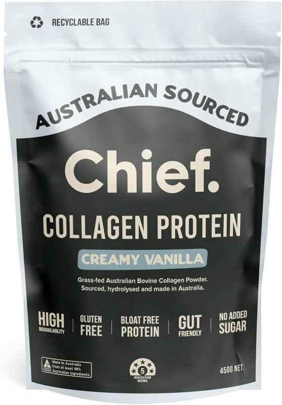 Grass-Fed Collagen Protein Powder Creamy Vanilla for Glowing Skin and Strong Joints