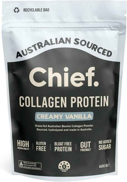 Grass-Fed Collagen Protein Powder Creamy Vanilla for Glowing Skin and Strong Joints