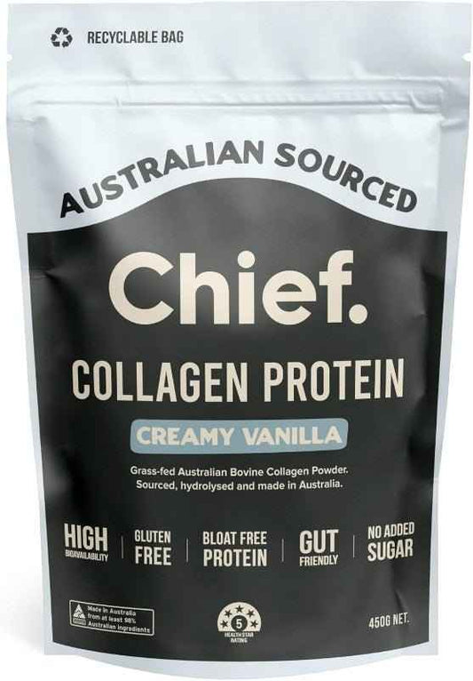 Grass-Fed Collagen Protein Powder Creamy Vanilla for Glowing Skin and Strong Joints