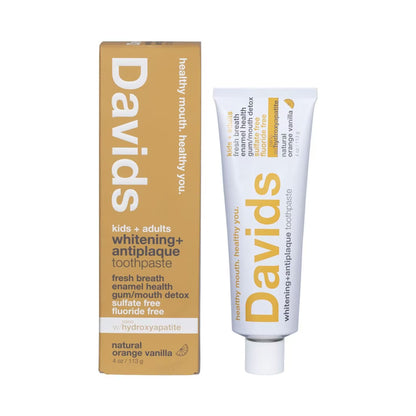 Davids Hydroxi™ Nano Hydroxyapatite Toothpaste for Kids and Adults — Orange Vanilla