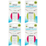 Four Dr. Tung's Smart Floss cardamom 27 m dispensers on white, shown in assorted colours