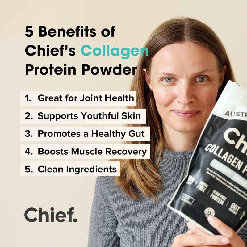 Grass-Fed Collagen Protein Powder Creamy Vanilla for Glowing Skin and Strong Joints