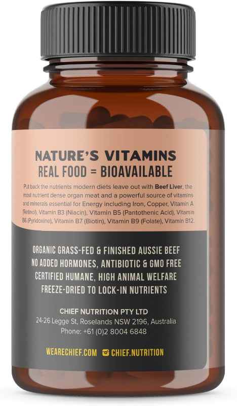 Organic Beef Liver Capsules for Natural Iron and Energy