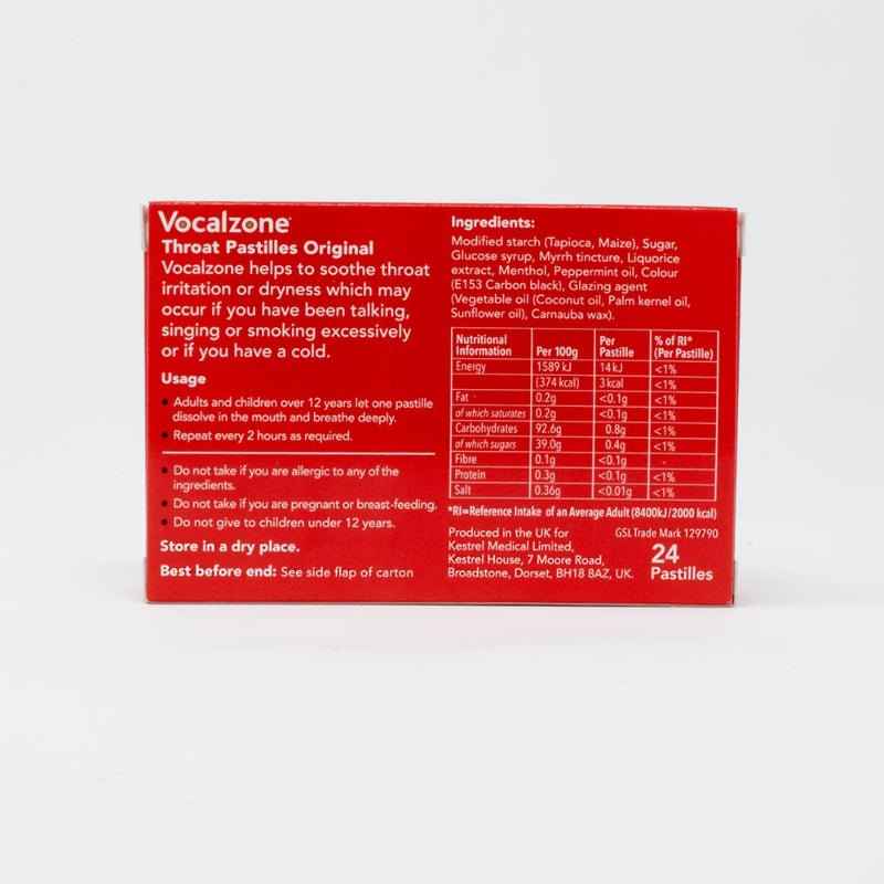 Vocalzone Original Throat Pastilles for Singers and Performers